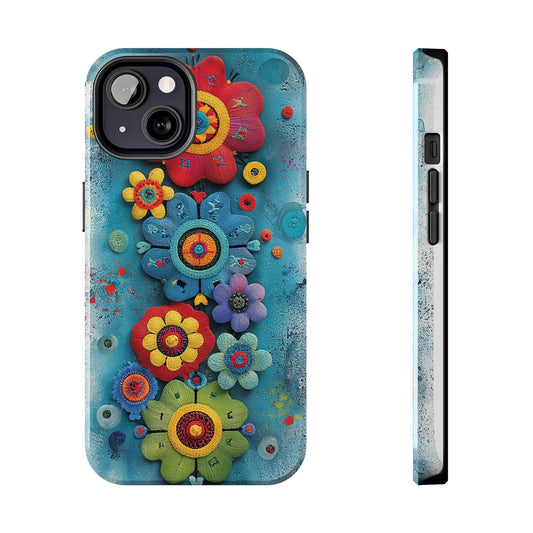Vibrant Floral Tough Phone Case | Flower Print, Durable Protection, Gift for Nature Lovers, Cute Accessories, Colorful Tech