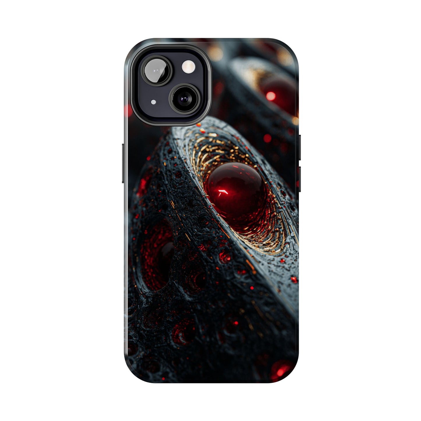 Red Galaxy Tough Phone Case, Unique Phone Covers, Durable Mobile Cases, Gift for Tech Lovers, Space-Themed Phone Accessory