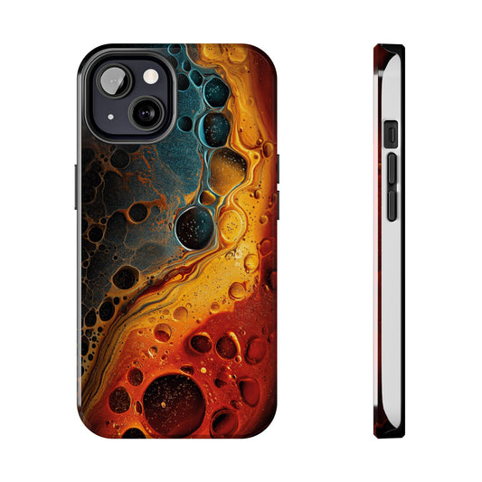 Abstract Lava Tough Phone Case - Vibrant Protective Cover for Adventurous Souls