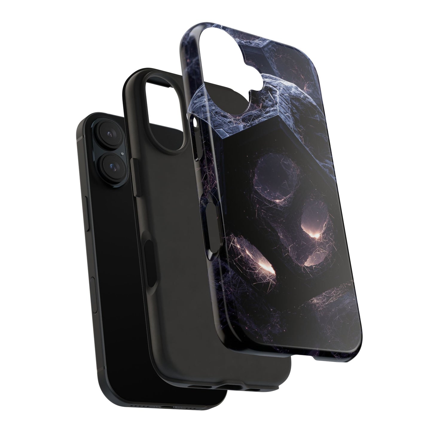 Bold geometric phone case in futuristic style, durable protective smartphone accessory by Skipper
