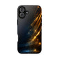 Galaxy Glitter Tough Phone Case - Shockproof Protection for iPhone