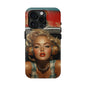 Retro Glam Tough Phone Case - Stylish Protection for Music Lovers