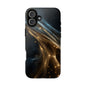 Stunning Gold Swirl Tough Phone Case - Stylish Protection with Elegance