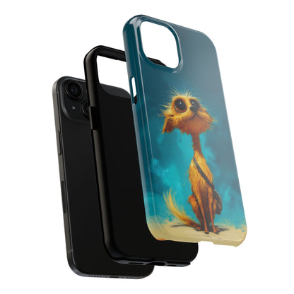 Whimsical Dog Art Tough Phone Case - Durable and Stylish Protection for Pet Lovers