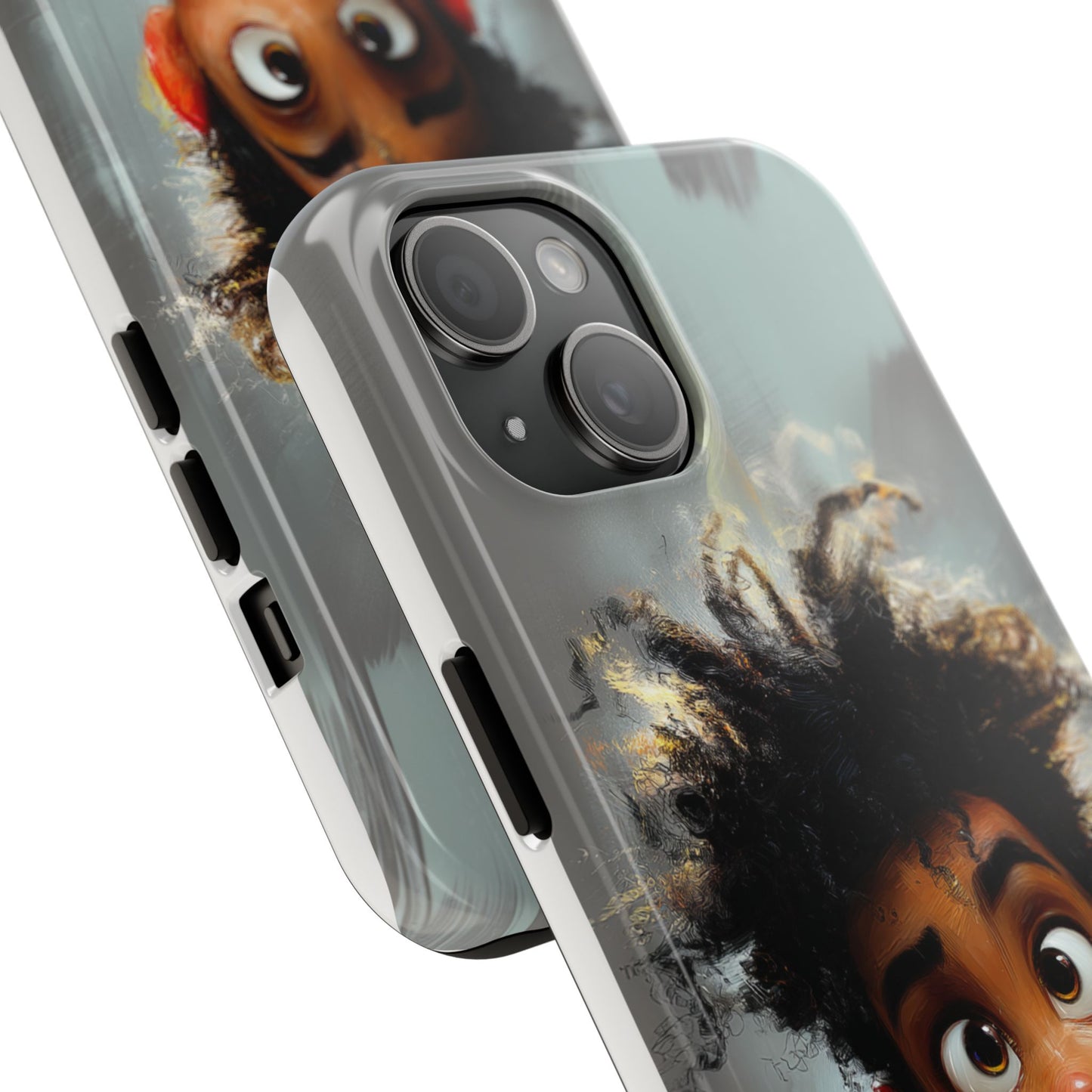 Artistic Tough Phone Case - Unique Design with Character - Great Gift Idea