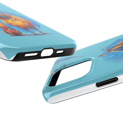 Whimsical Dog-Themed Tough Phone Case for Pet Lovers