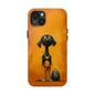 Cute Dog Art Tough Phone Case for Animal Lovers