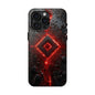 Neon Nexus: Crimson Shard | Sci-Fi Diamond Phone Case by Skipper