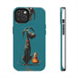Whimsical Dog Art Tough Phone Case - Durable Protection for Pet Lovers