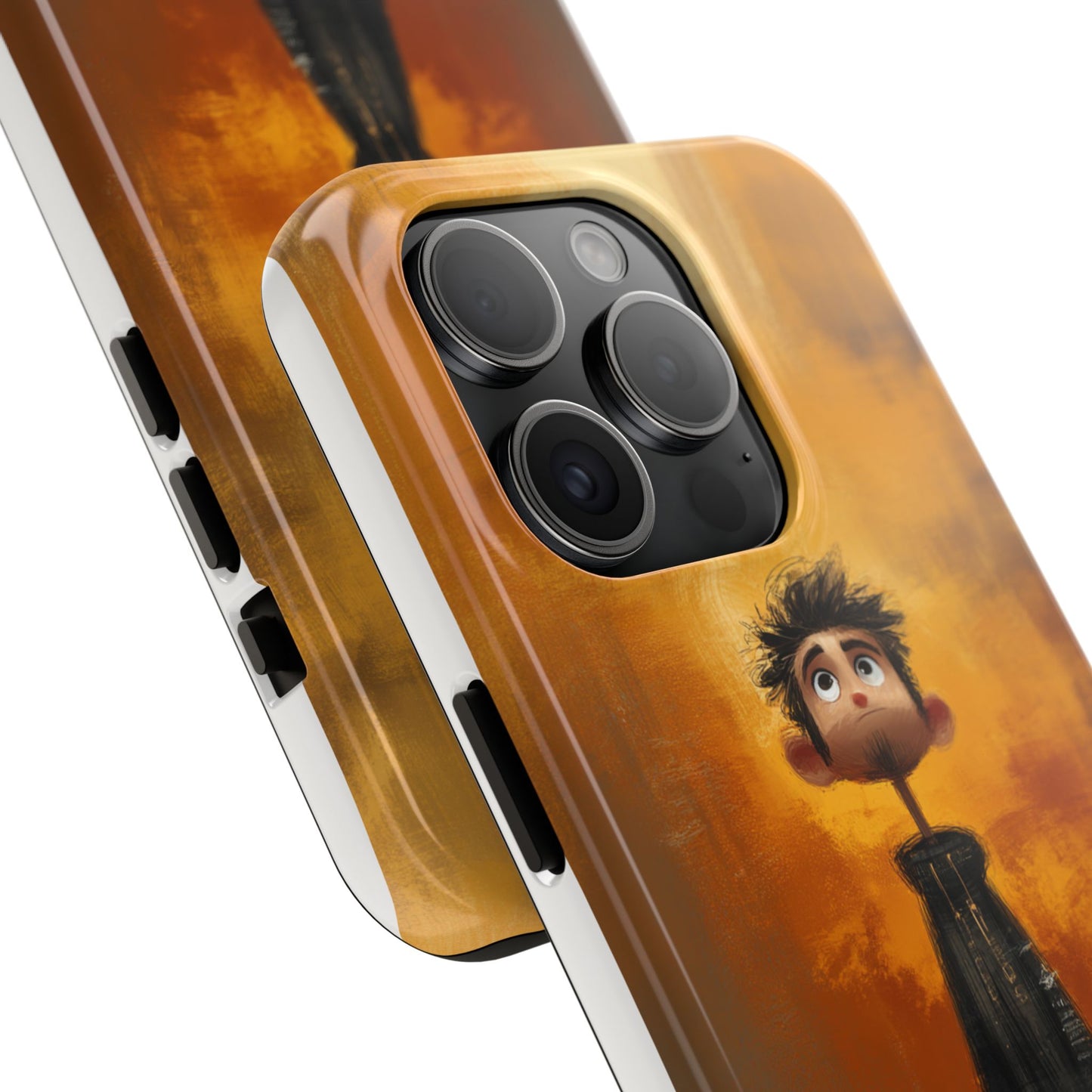 Unique Tough Phone Cases with Artistic Boy Design - Perfect for Kids and Teens