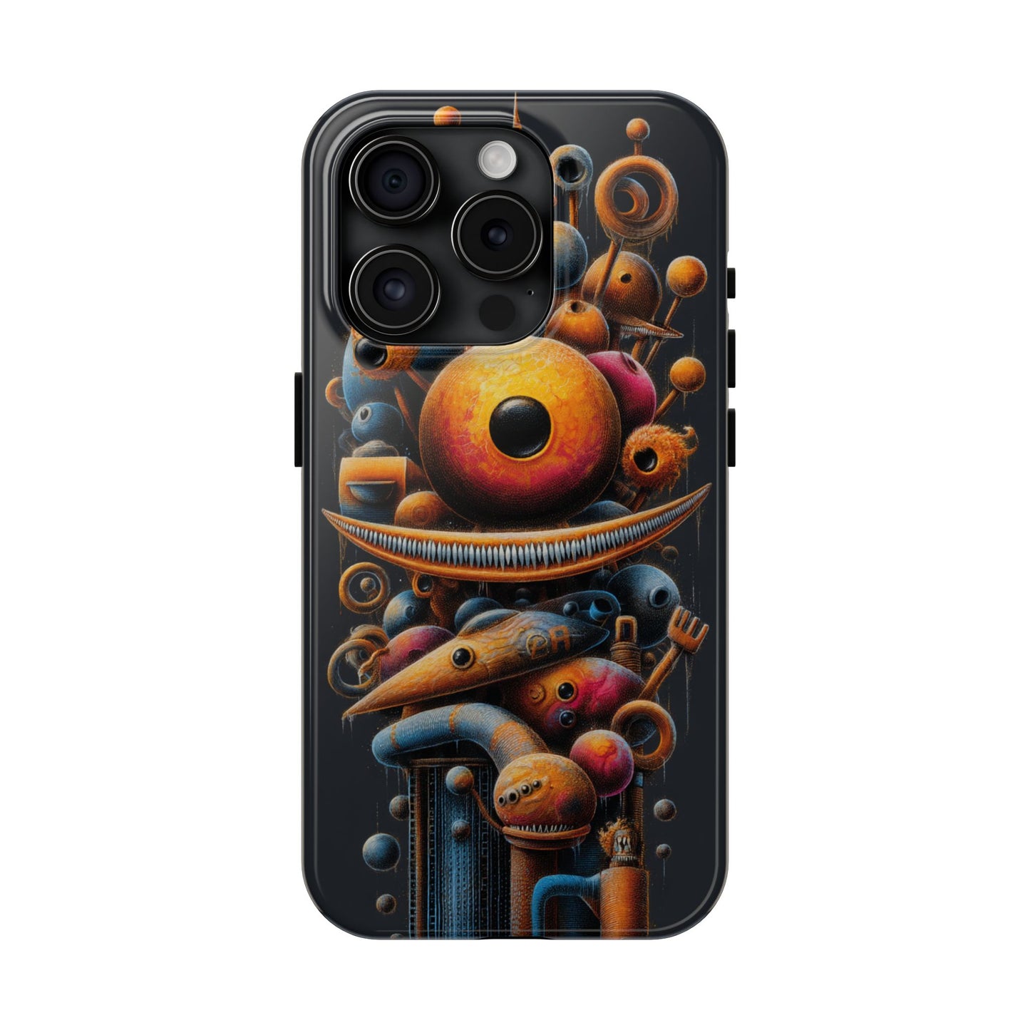 Unique Tough Phone Case with Abstract Art Design