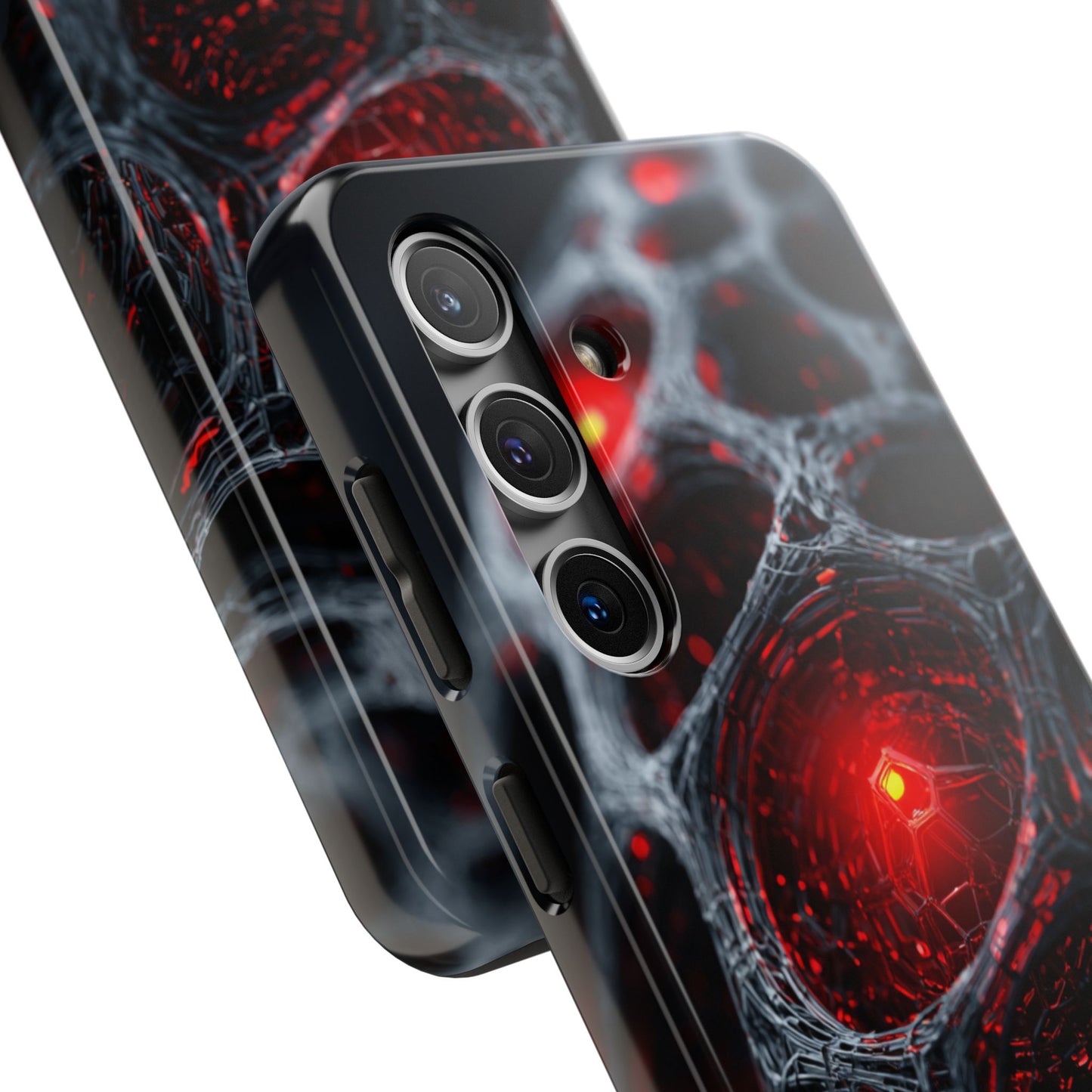 Eye-catching red design meets premium shock-absorbing technology.