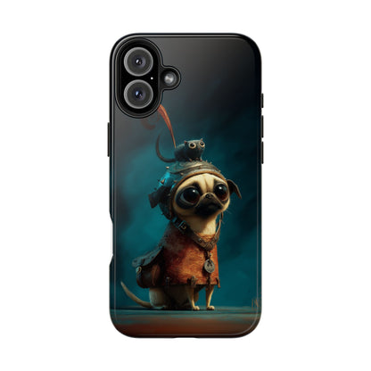 Cute Pug Adventure Tough Phone Case - Durable Protection for Pet Lovers