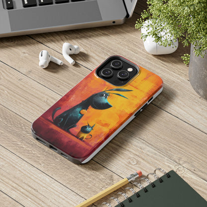 Colorful Dog & Cat Tough Phone Case – Fun Pet Lover Accessory