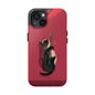 Charming Cat with Guitar Tough Phone Case – Wearable Art for Cat & Music Lovers