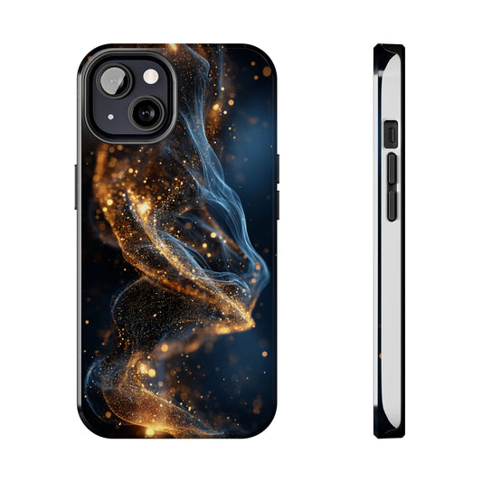 Elegant Gold Swirl Tough Phone Case – Durable & Stylish Protection for Your Device