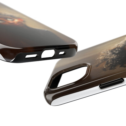 Stylish Tough Phone Case - Artistic Character Design for Teens