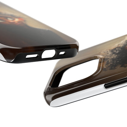 Stylish Tough Phone Case - Artistic Character Design for Teens