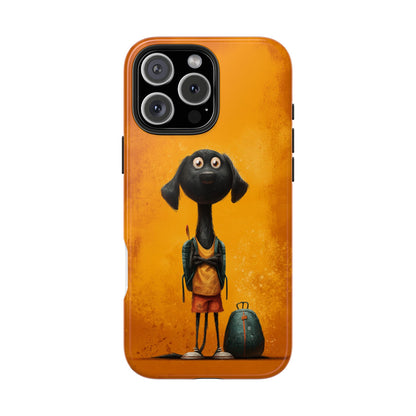 Cute Dog Art Tough Phone Case for Animal Lovers