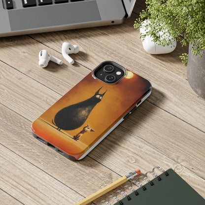 Whimsical Tough Phone Cases - Cat & Dog Design