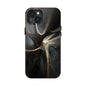 Elegant Tough Phone Case with Abstract Metallic Design