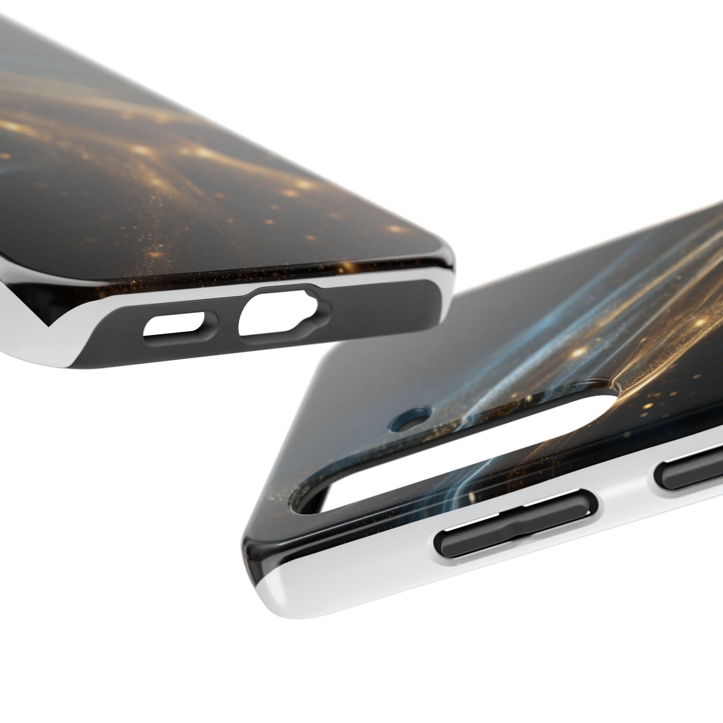 Stunning Gold Swirl Tough Phone Case - Stylish Protection with Elegance
