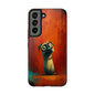 Whimsical Dog Art Tough Phone Case - Durable Protection for Pet Lovers