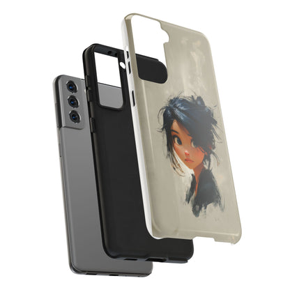 Artistic Tough Phone Case – Unique Portrait Design for Creatives