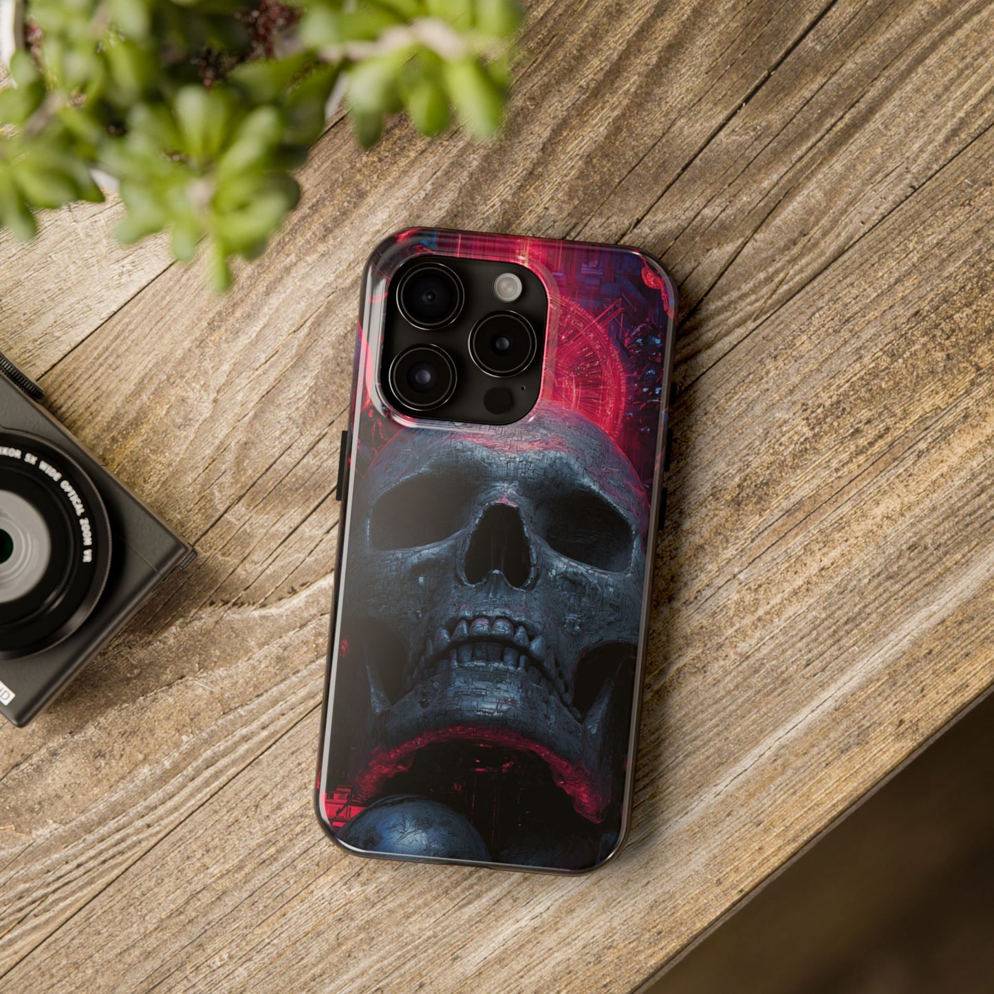 Dark Skull Tough Phone Case | Gothic Protection for Him