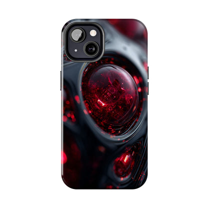 Stylish red abstract phone cover for gamers