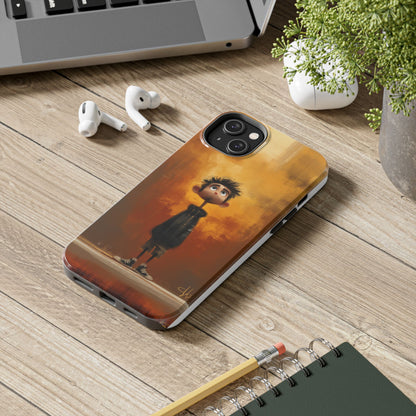 Unique Tough Phone Cases with Artistic Boy Design - Perfect for Kids and Teens