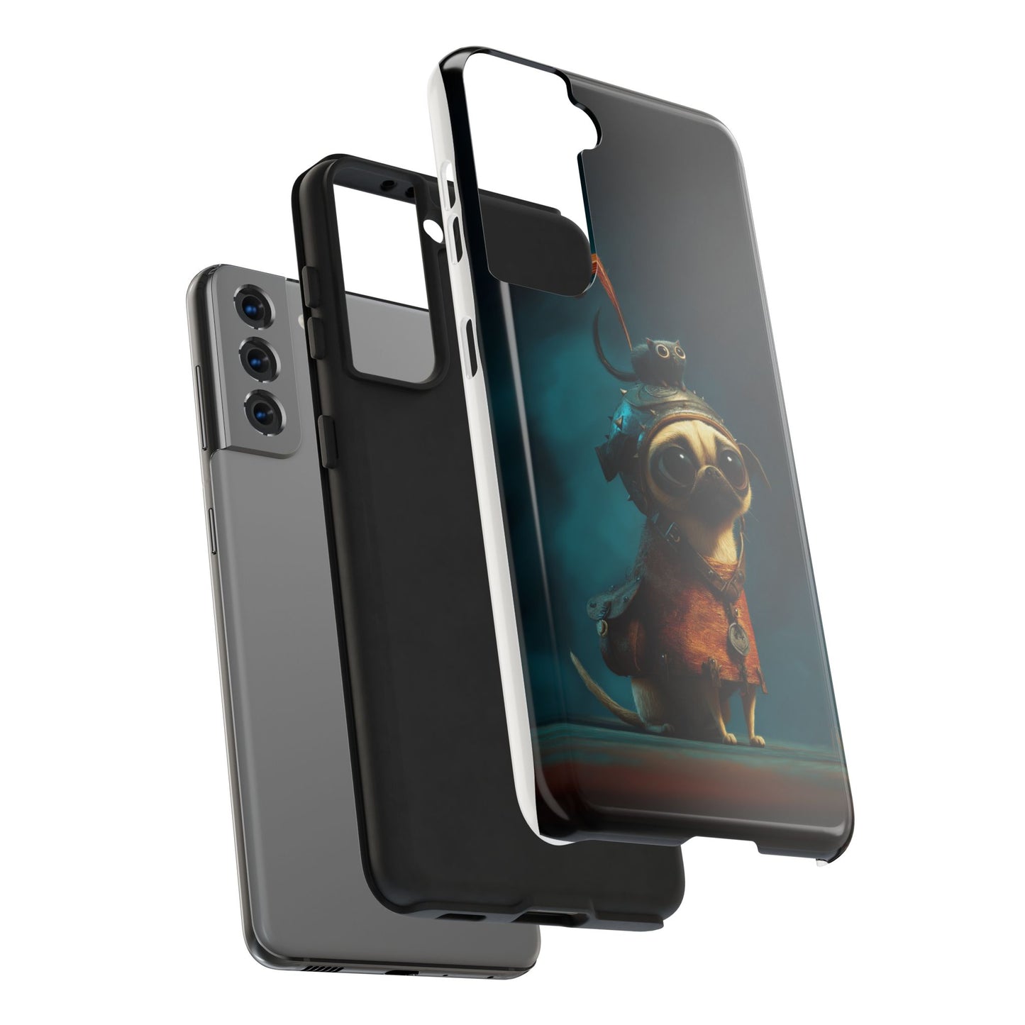 Cute Pug Adventure Tough Phone Case - Durable Protection for Pet Lovers