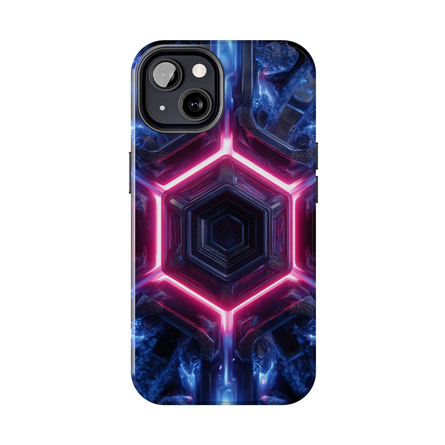 Cybernetic Core Neon Nexus Phone Case - Premium Futuristic Design by Artist Skipper | Glowing Orange Circuit Protection
