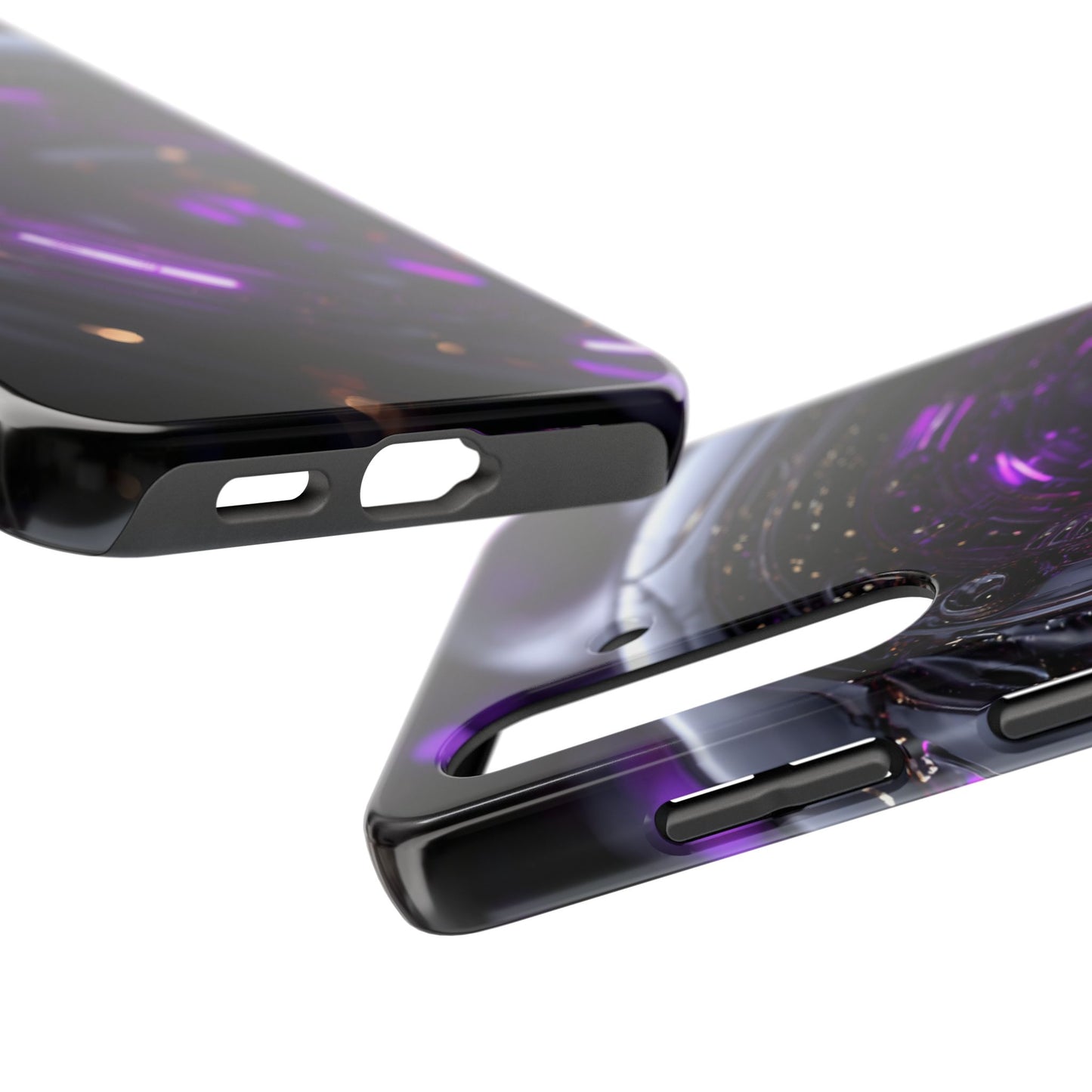 Stylish Tough Phone Case | Purple Glow Design, Durable Electronics Protection, Unique Phone Accessory, Trendy Tech Gift