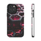 Neon Nexus: Hexwave Hive | Pink Cyber Grid Phone Case by Skipper