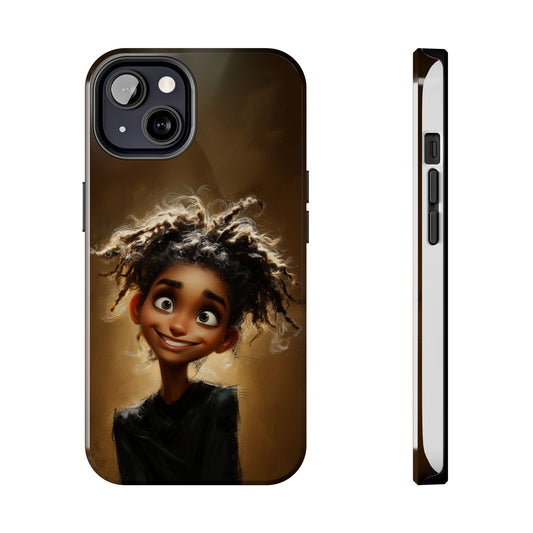 Whimsical Tough Phone Case with Playful Character Design