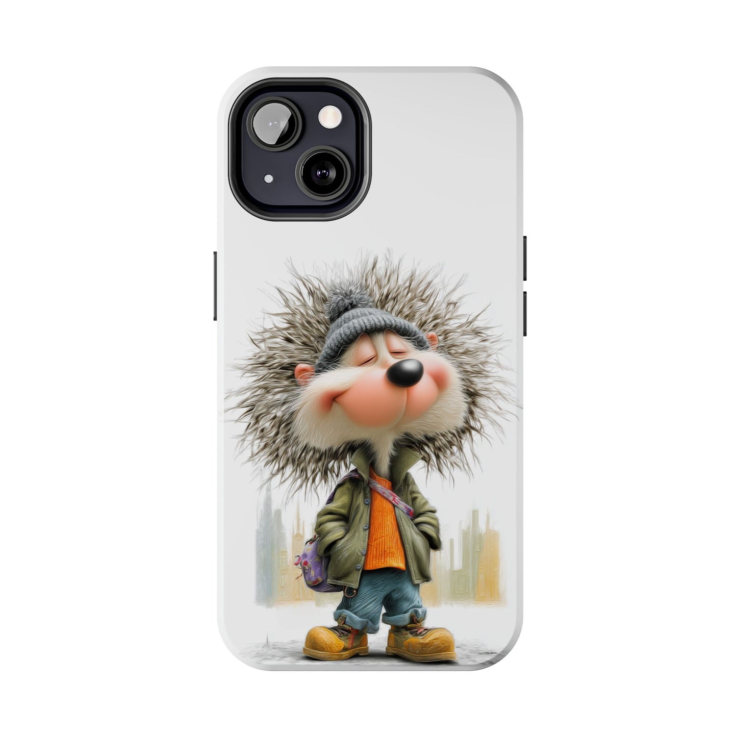 Cute Hedgehog Phone Case – Tough Protective Cover by Skipper, Fun Cartoon Animal Design