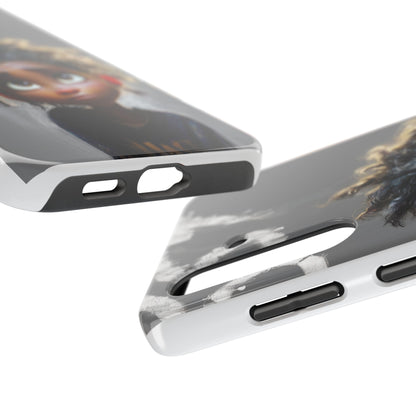 Whimsical Tough Phone Case - Artistic Design for Kids and Tweens
