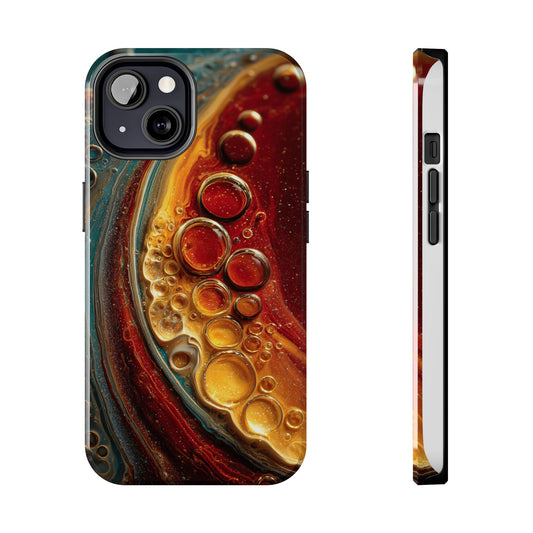Artistic Tough Phone Case - Abstract Lava Design