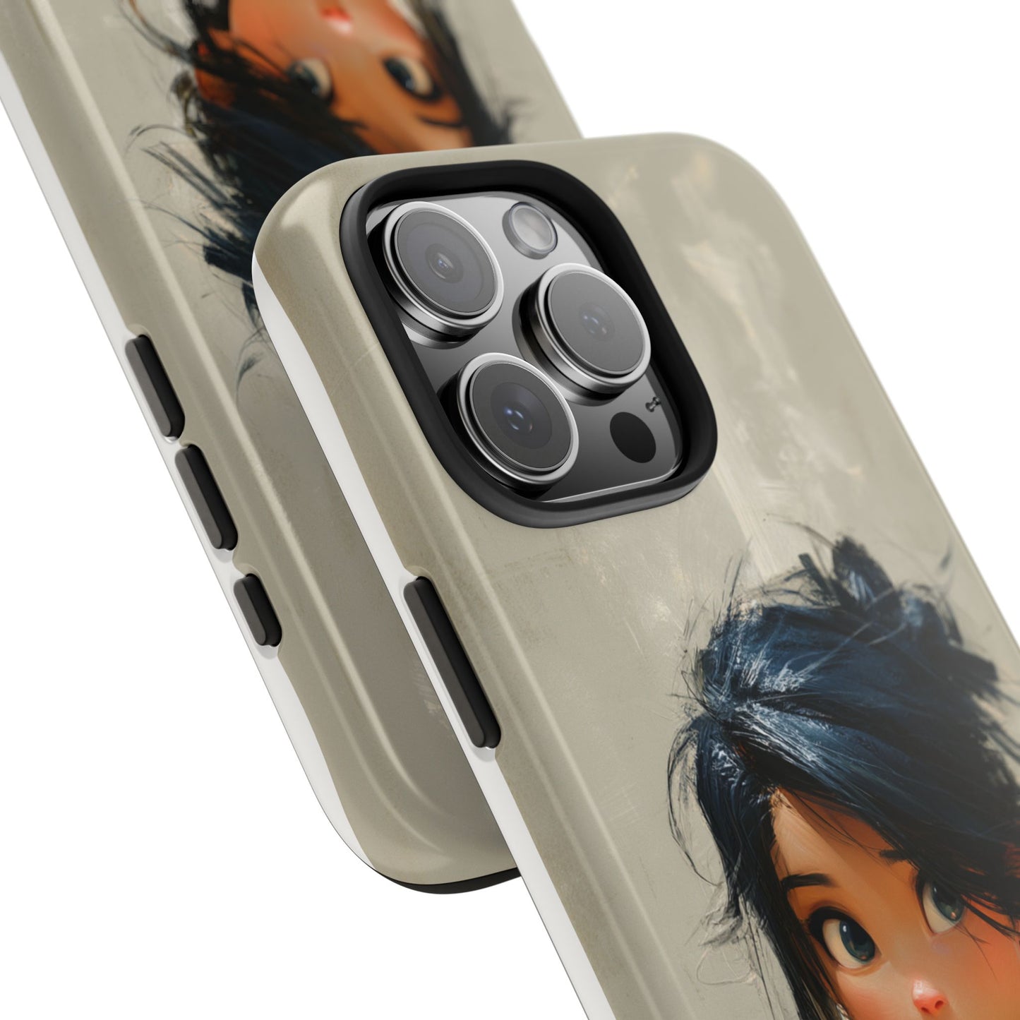 Artistic Tough Phone Case – Unique Portrait Design for Creatives
