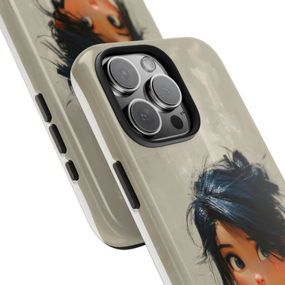 Artistic Tough Phone Case – Unique Portrait Design for Creatives