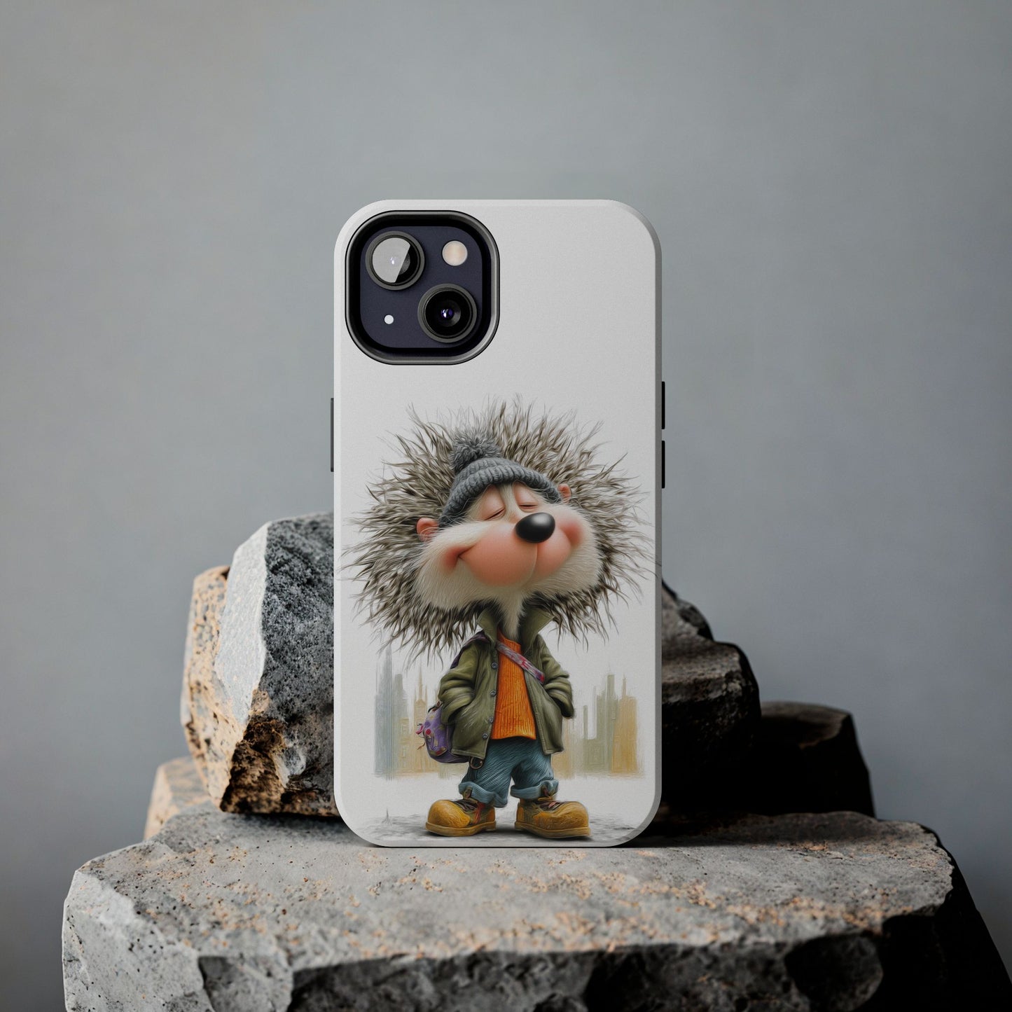 Cute Hedgehog Phone Case – Tough Protective Cover by Skipper, Fun Cartoon Animal Design