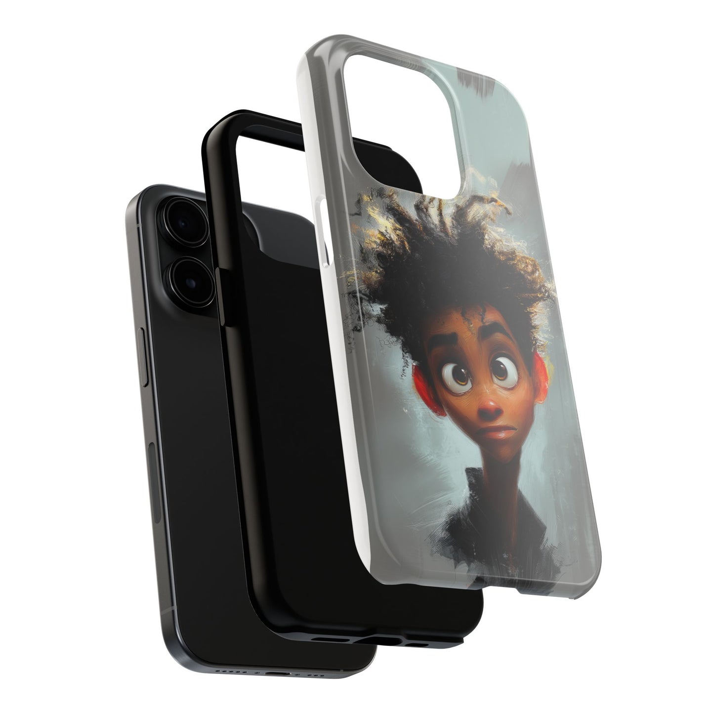 Artistic Tough Phone Case - Unique Design with Character - Great Gift Idea