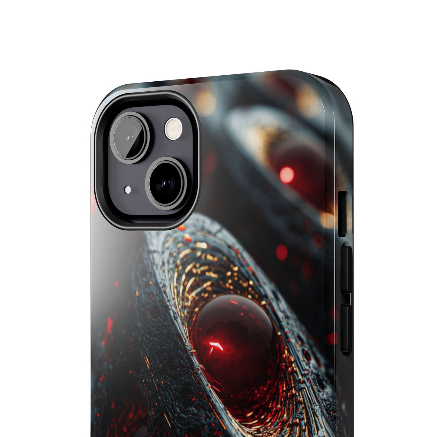 Red Galaxy Tough Phone Case, Unique Phone Covers, Durable Mobile Cases, Gift for Tech Lovers, Space-Themed Phone Accessory