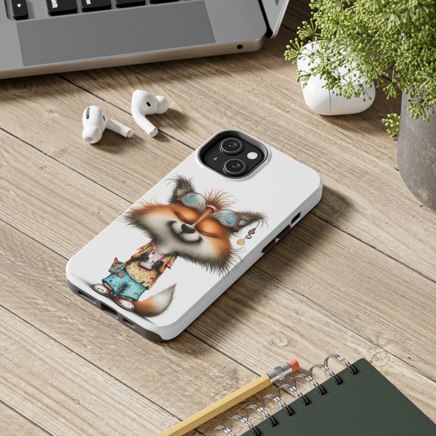 Cute Fox Phone Case – Whimsical Animal Art, Tough Protection, Perfect Gift for Animal Lovers