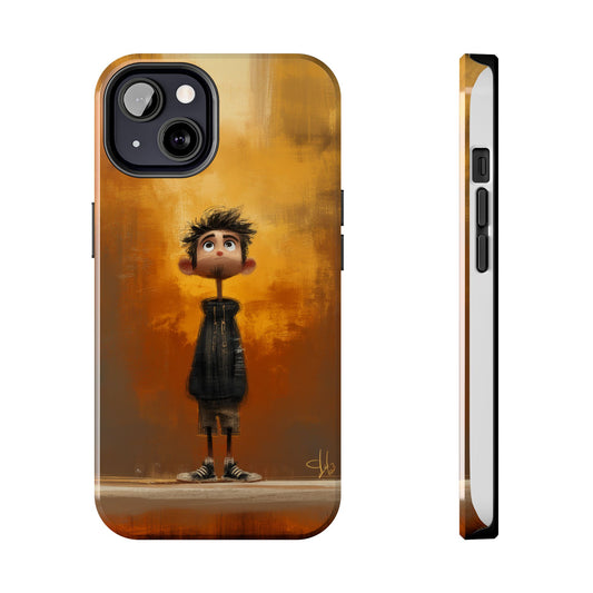 Unique Tough Phone Cases with Artistic Boy Design - Perfect for Kids and Teens