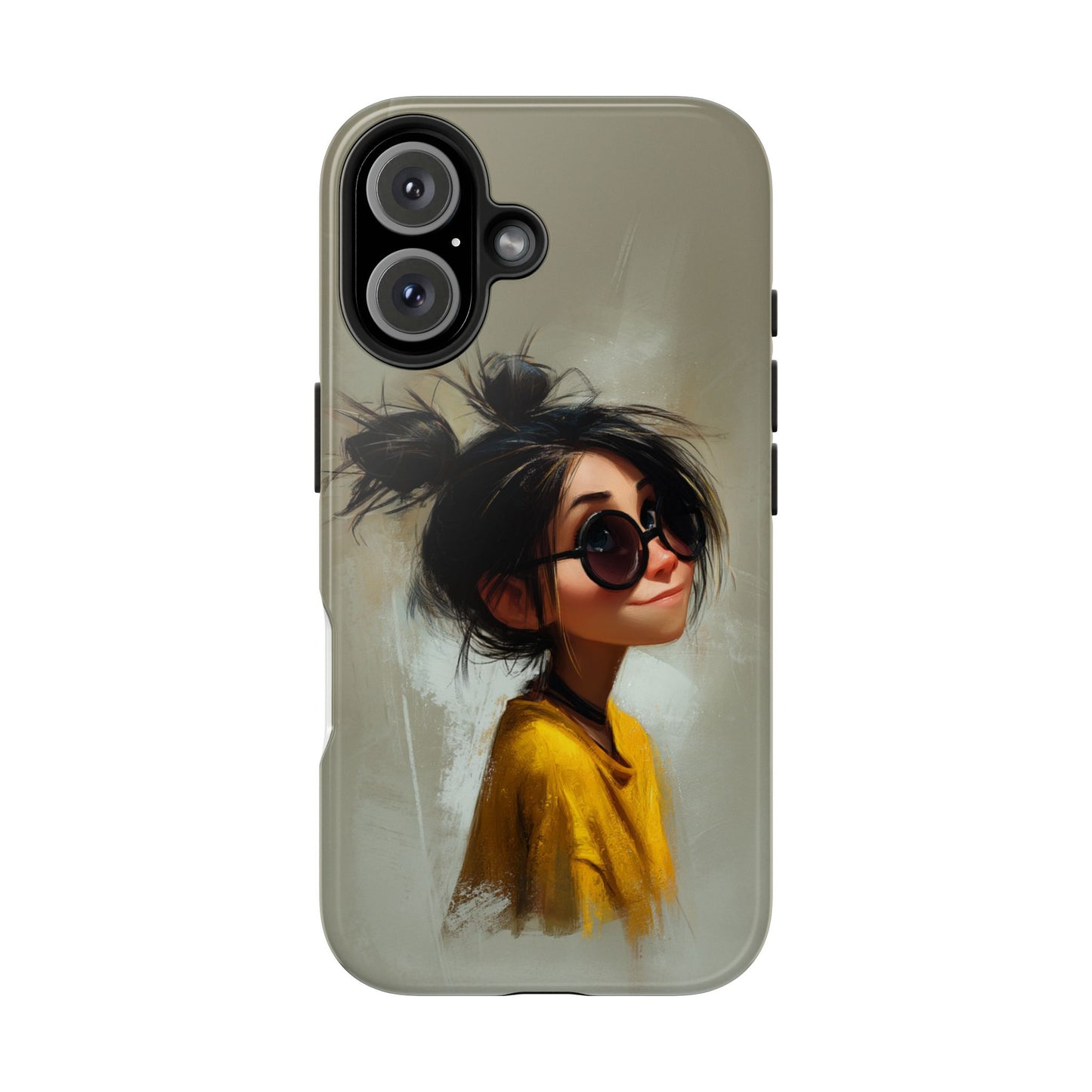 Trendy Tough Phone Case – Stylish Illustrated Girl Design for Fashion Lovers