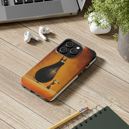 Whimsical Tough Phone Cases - Cat & Dog Design