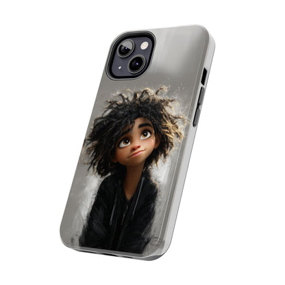Artistic Tough Phone Case - Unique Character Design for Creative Souls