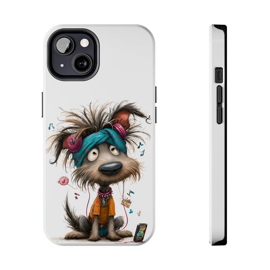 Whimsical Dog Art Phone Case, Tough Phone Cover, Funny Pet Lover Gift, Cute Animal Case, Unique Dog Lover Accessory by Skipper